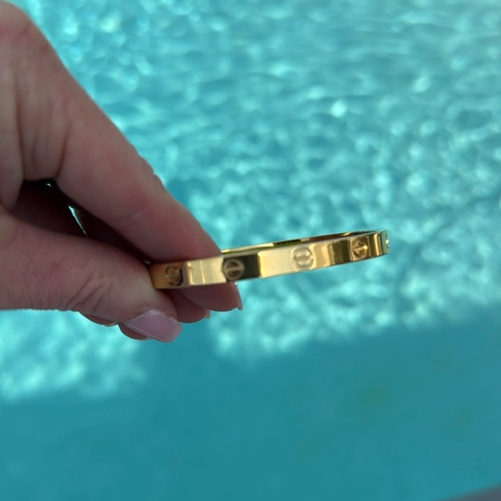 18k gold plated bracelet size 7